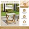 Costway 3-Piece Folding Patio Bistro Setwith Slatted Design Small Outdoor Furniture Set